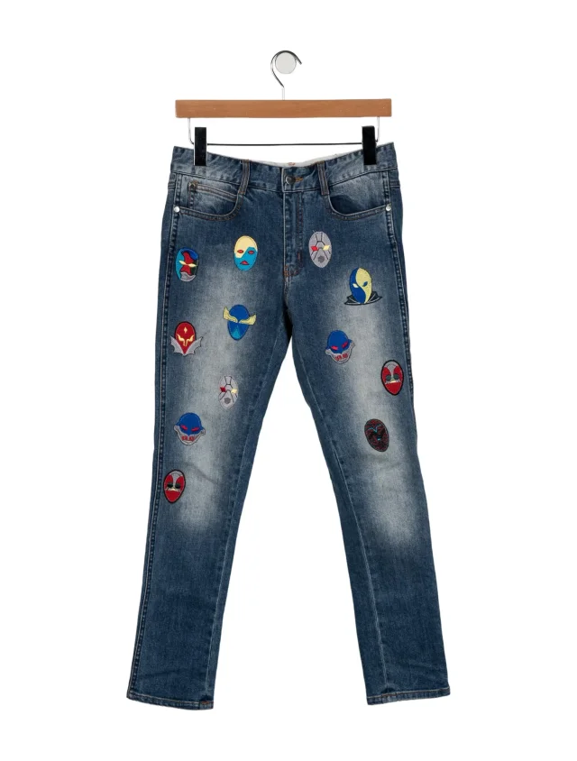 Stella McCartney Mid-Rise Straight Leg Jeans in blue from The RealReal