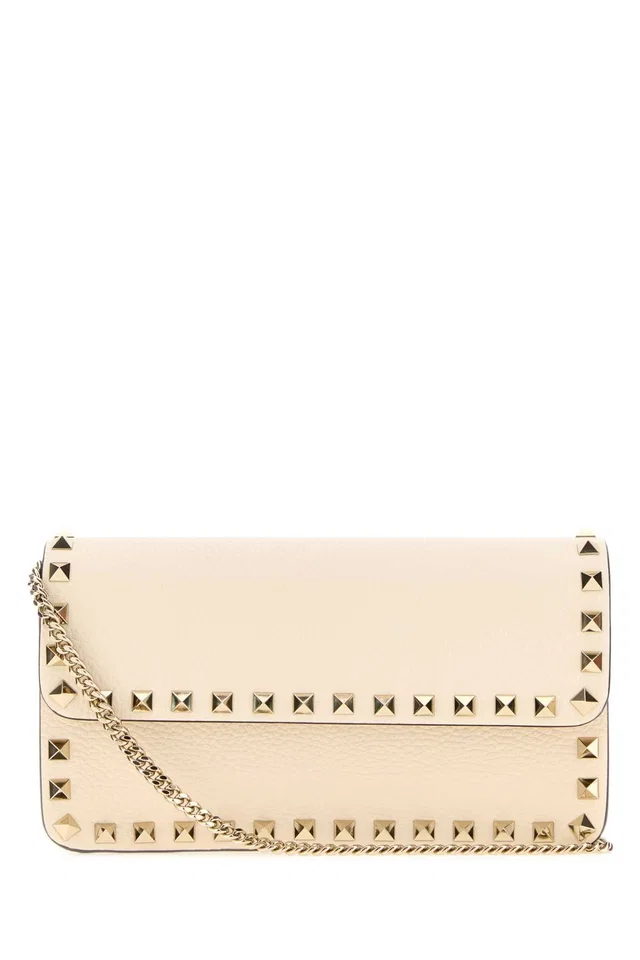 Valentino Garavani Clutch — Beige in Beige Calfskin from HEWI