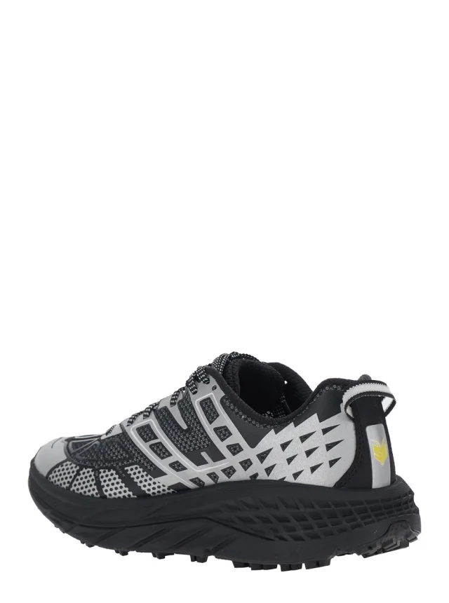 HOKA Sneaker 'U Speedgoat 2TS' Low Top with Laces with Print and Logo Lettering on the Side in Black Tech Fabric Unisex in Black, photo 4 of 7 from Gaudenzi Boutique