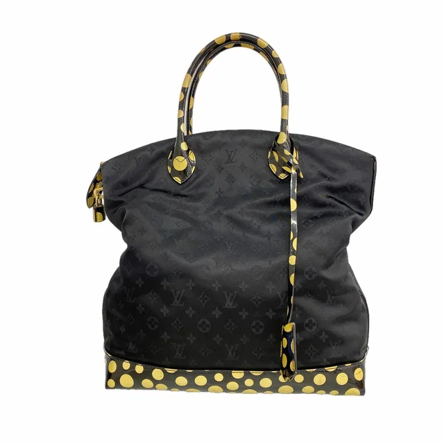 Louis Vuitton Tote Bag Monogram Dot Infinity Lockit MM Noir in Black from The Reluxe