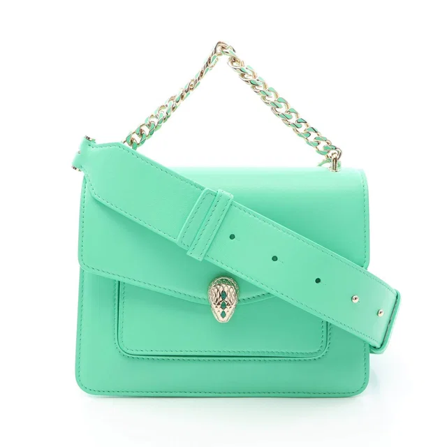 Bvlgari Serpenti Forever 2way Leather Handbag in Leather from LuxUness