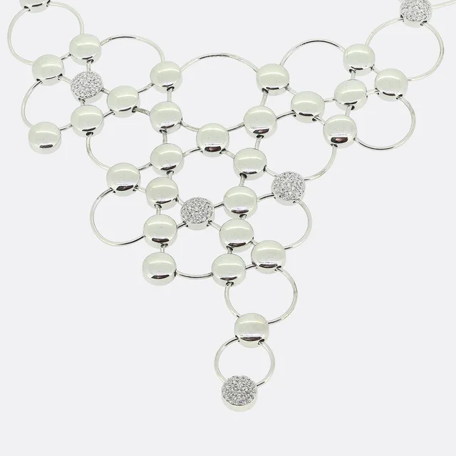 Georg Jensen Diamond Regitze Bib Necklace from The Vintage Jeweller