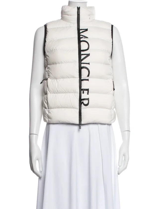 Moncler 2022 Nylon Down Jacket in white Nylon from The RealReal