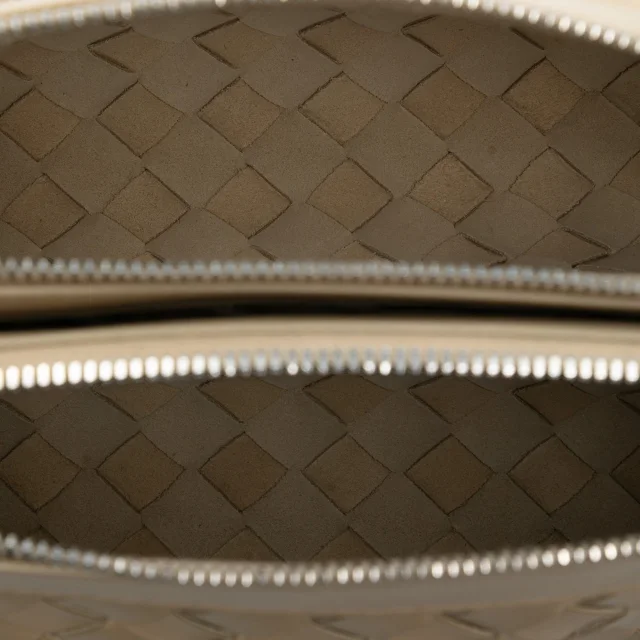 Bottega Veneta Nappa Intrecciato Double Zip Crossbody in Beige Nappa leather from Designer Revival, photo 4 of 7