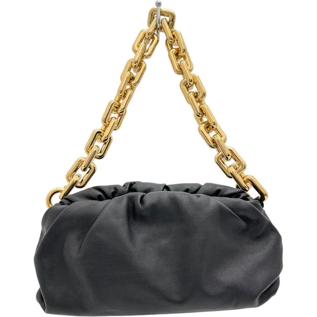 Bottega Veneta The Chain Pouch Leather Shoulder Bag in Leather from LuxUness