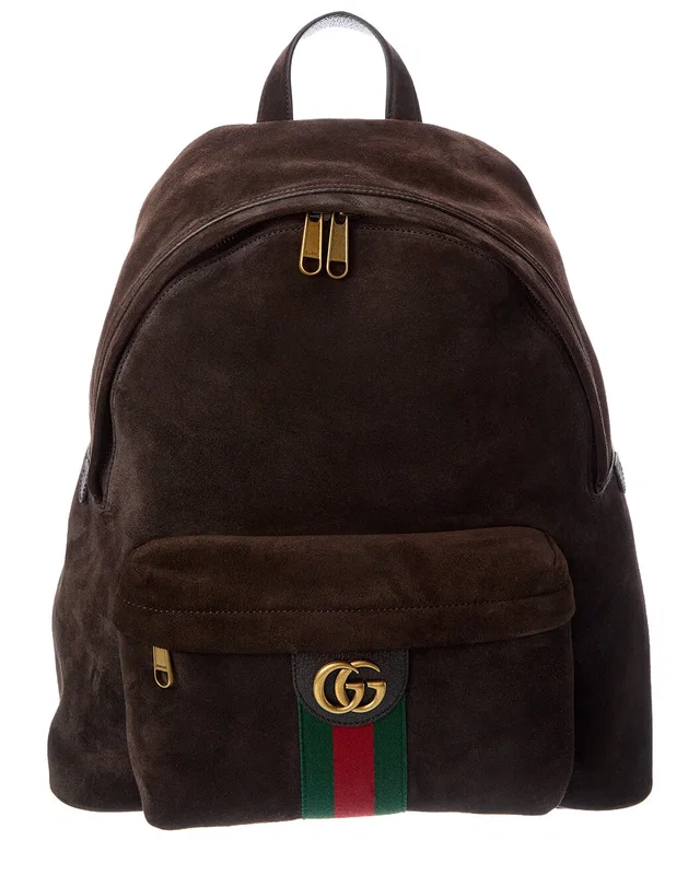 Gucci Ophidia Medium Suede Backpack, image 1 of 1 from Gilt