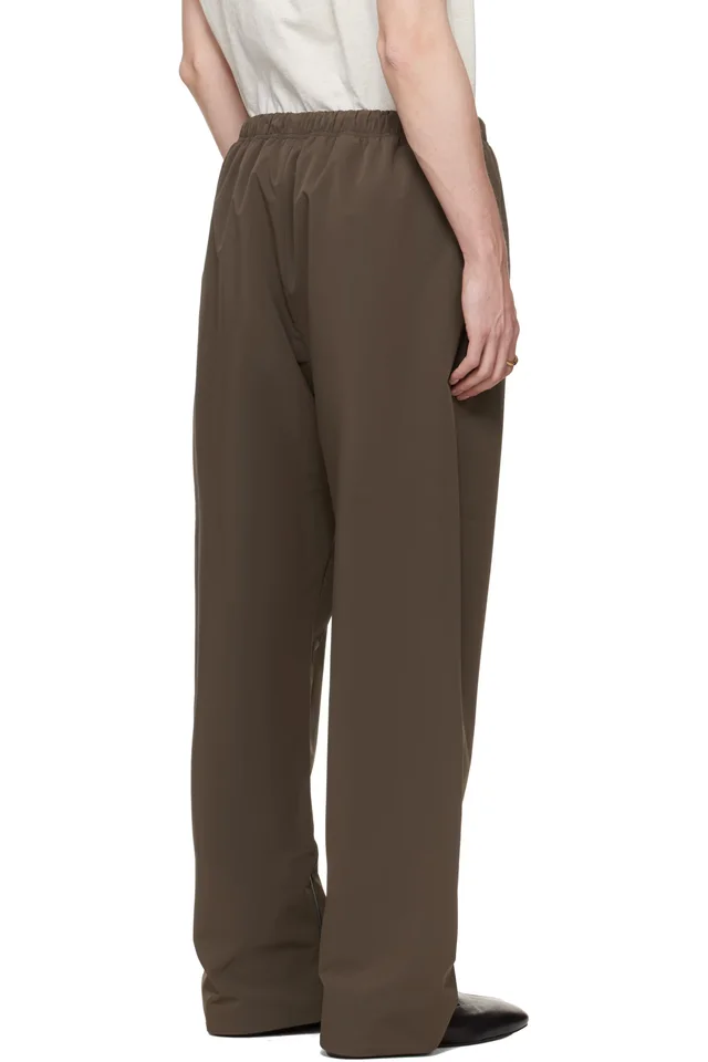 Fear of God ESSENTIALS Brown Active Trace Track Pants, photo 3 of 4 from SSENSE