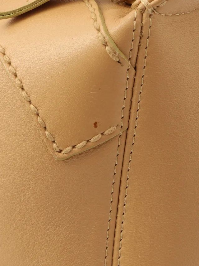 Chanel Around 2004 CC logo stitch handbag Beige from VINTAGE QOO TOKYO, photo 11 of 14