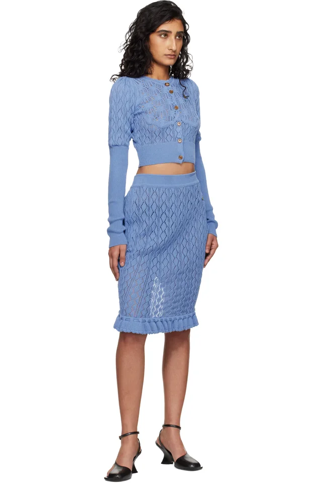 Vivienne Westwood Blue Ella Cardigan, photo 4 of 4 from SSENSE