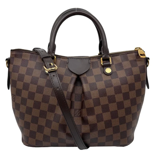 Louis Vuitton Siena PM Damier Ebene Shoulder Bag Brown in Brown Coated canvas from Dallas Designer Handbags