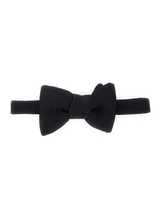 Tom Ford Silk Bow Tie — Black Ties in Black Silk from HEWI