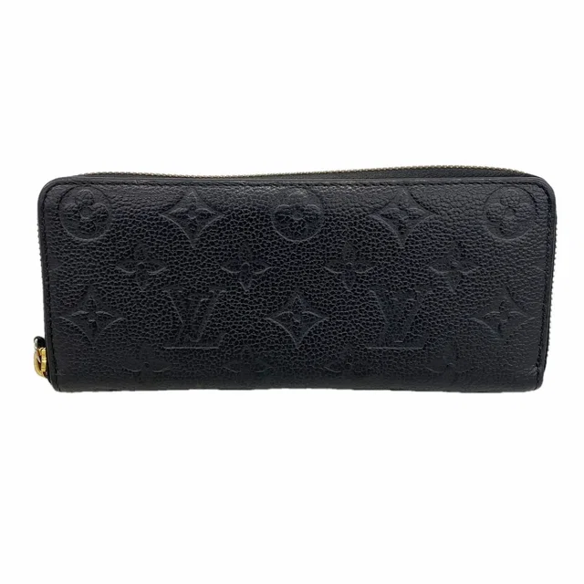 Louis Vuitton Wallet Monogram Empreinte Portefeuille Clemence Noir in Black Clemence leather from The Reluxe