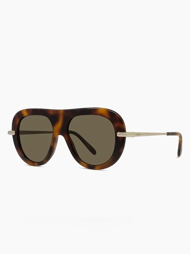 Loewe Tortoiseshell And Gold Aviator Sunglasses in gold|brown|red from Poshmark, photo 1 of 1