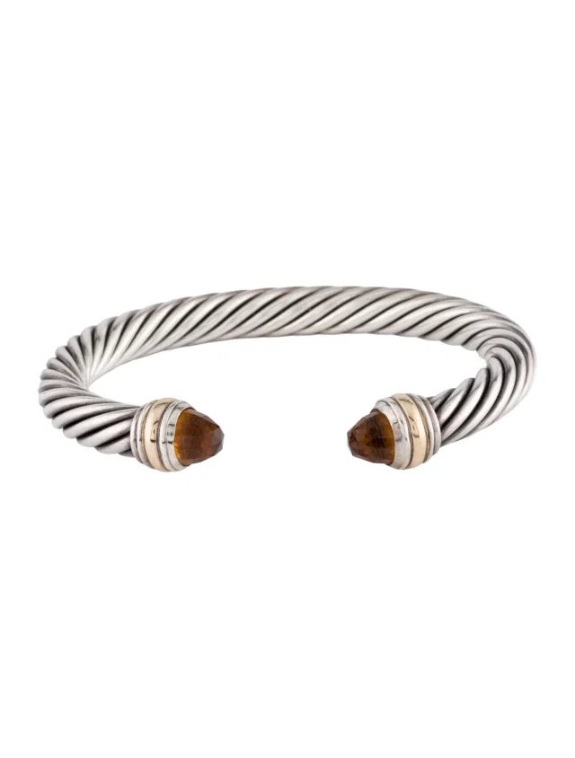 David Yurman Citrine Cable Classics Color Cuff Bracelet, 6.5" in multicolor from The RealReal
