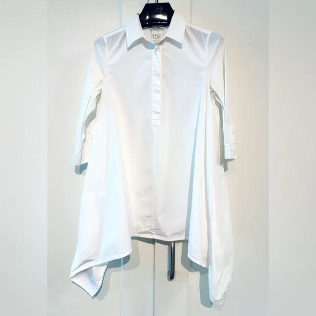Max Mara 2 Xs White Flared Shirt in white from Poshmark