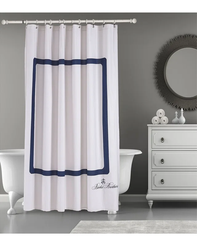 Brooks Brothers Contrast Frame Shower Curtain, image 1 of 1 from Rue La La