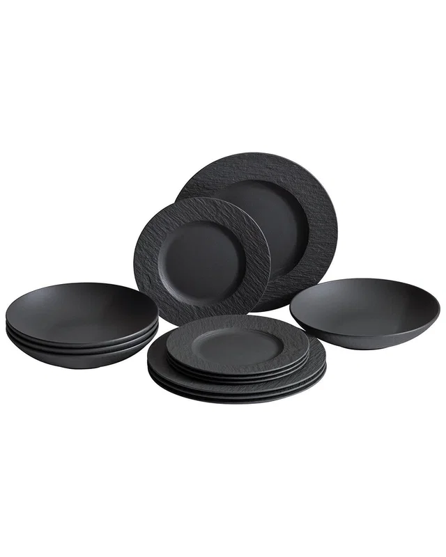 Villeroy & Boch Manufacture Rock 12pc Dinnerware Set, image 1 of 1 from Rue La La