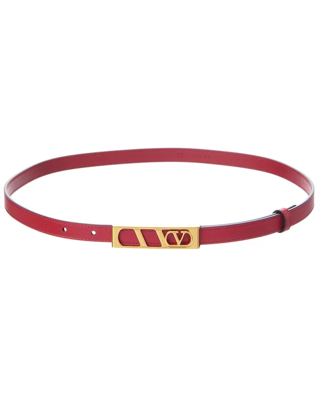 Valentino VLogo Signature Leather Belt, image 1 of 1 from Gilt