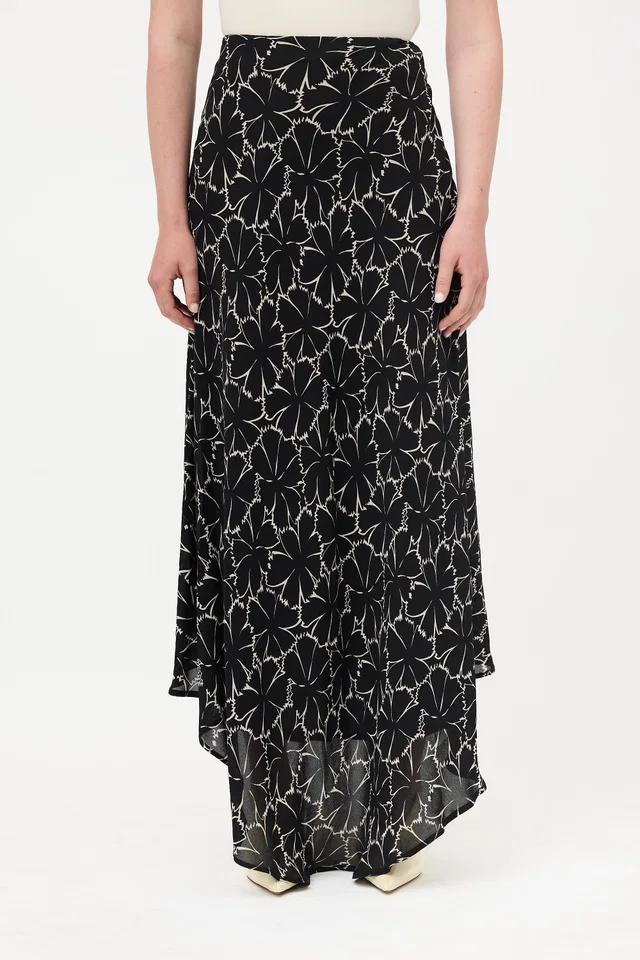 Celine Crepe Floral Maxi Skirt from VSP Consignment
