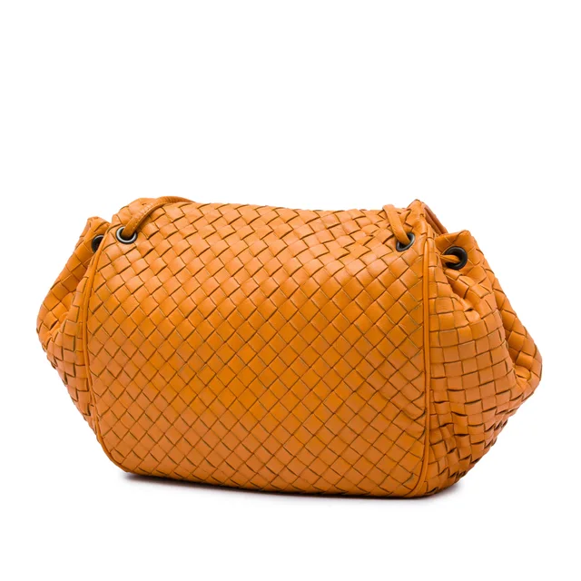 Orange Bottega Veneta Nappa Intrecciato Flap Crossbody in Orange Nappa leather from Designer Revival, photo 2 of 2