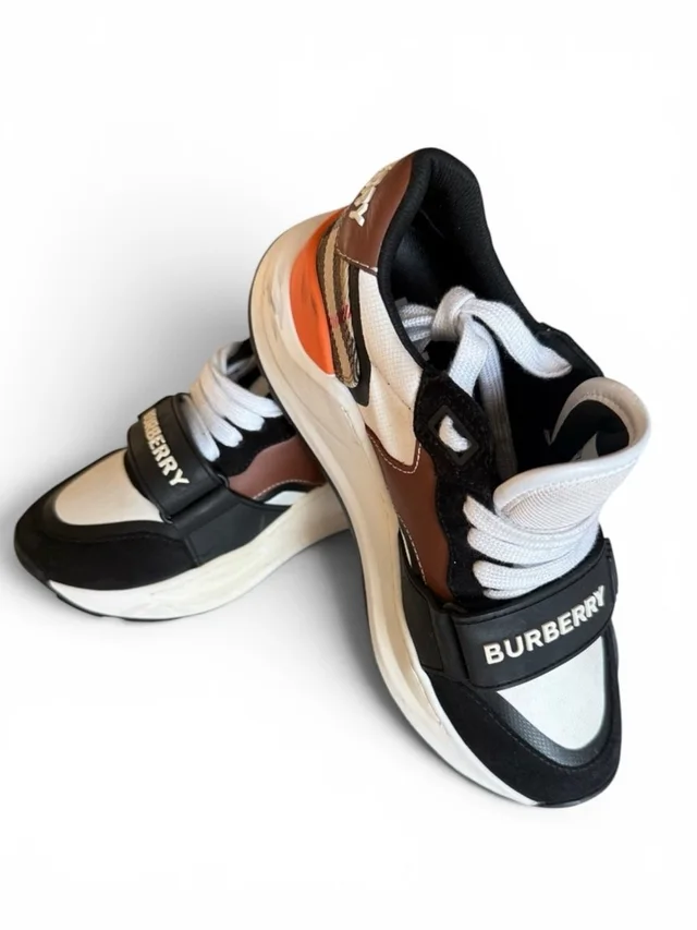 Burberry Kids Sneakers Unisex Size 3.5 in black|white from Poshmark