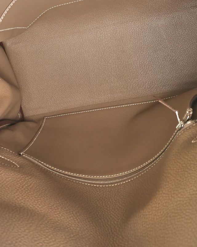 Hermès Etoupe Kelly Messenger GM Togo Bag in Taupe Togo leather from A Retro Tale, photo 8 of 10