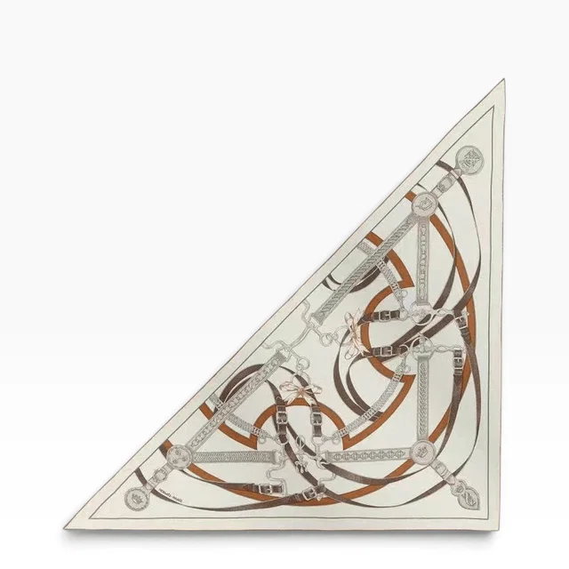 18. Hermes 140cm Cashmere/ Silk Large Triangle Scarf - in Box in Silk from Luxury Promise