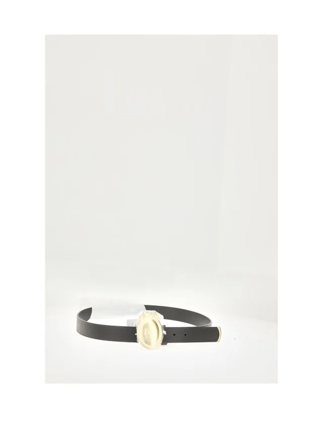 Dior Madallion Belt — Gold Calf Leather in Gold Calfskin from HEWI