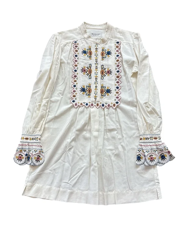 Isabel Marant Étoile Embroidered Long-Sleeve Dress, image 1 of 1 from SENSER