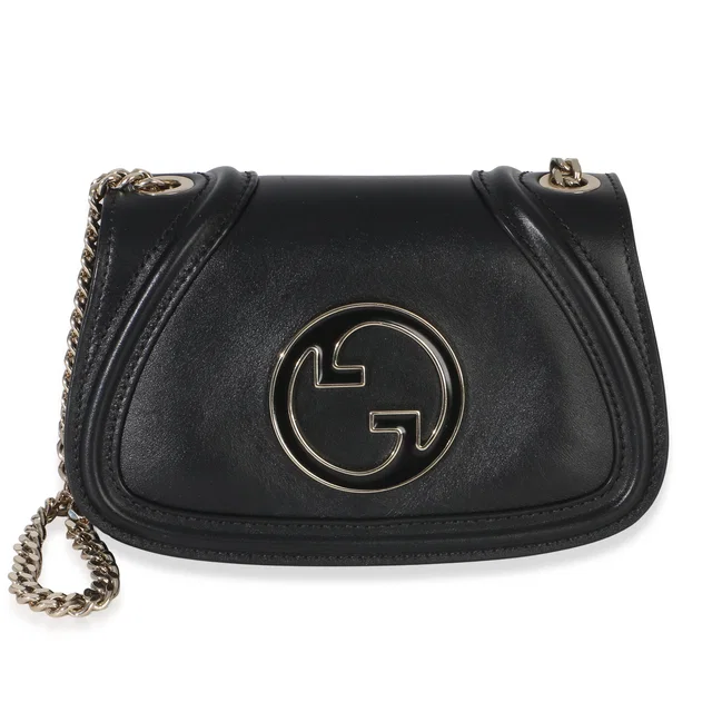 Gucci Black Calfskin Blondie Small Chain Shoulder Bag in Black Calfskin from myGemma