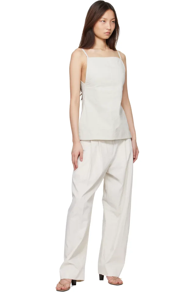 Studio Nicholson Beige Raddle Top, photo 4 of 4 from SSENSE