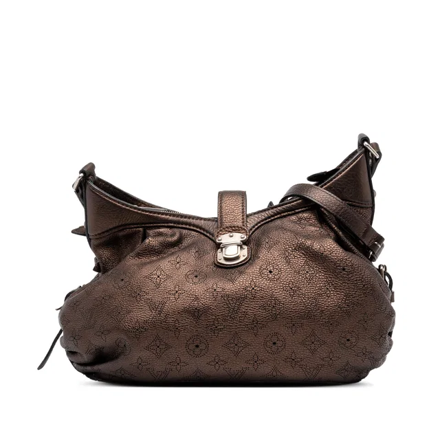 Brown Louis Vuitton Monogram Mahina XS Crossbody Bag in Brown Leather from Designer Revival