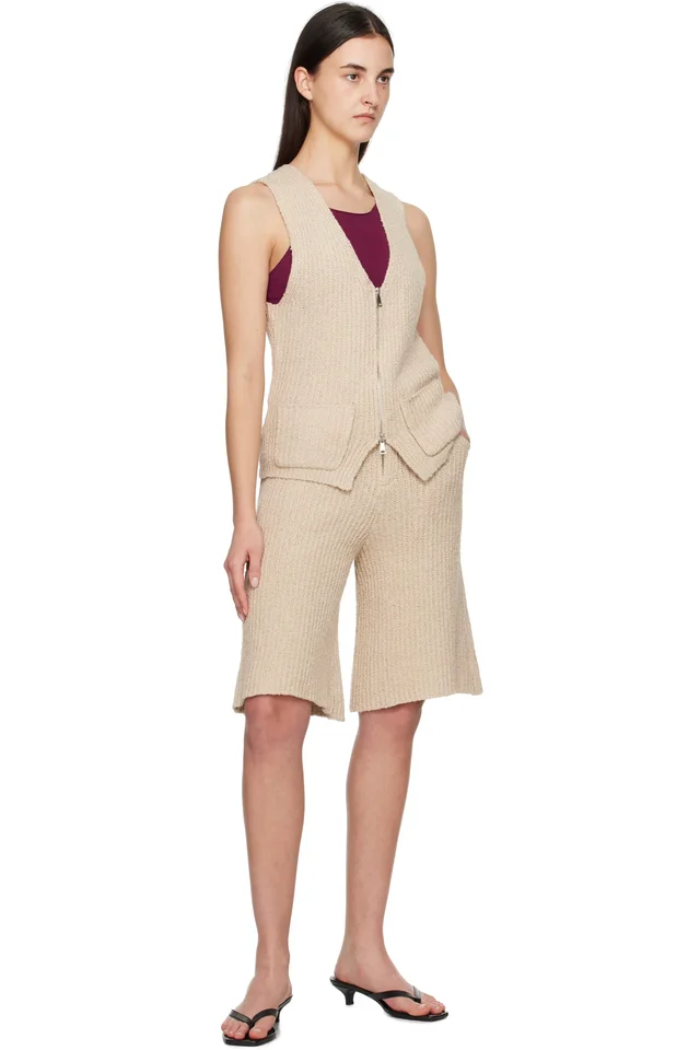 Aya Muse Beige Cae Shorts, photo 4 of 4 from SSENSE