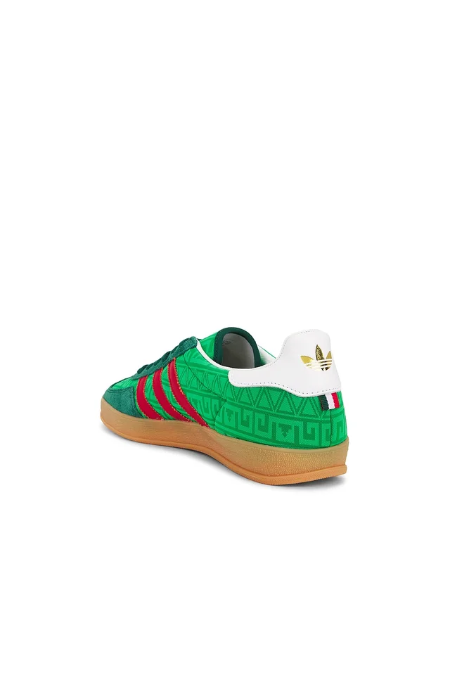adidas Originals Gazelle Indoor Sneaker in Green, Better Scarlet, & Collegiategreen, photo 3 of 6 from REVOLVE (Canada)