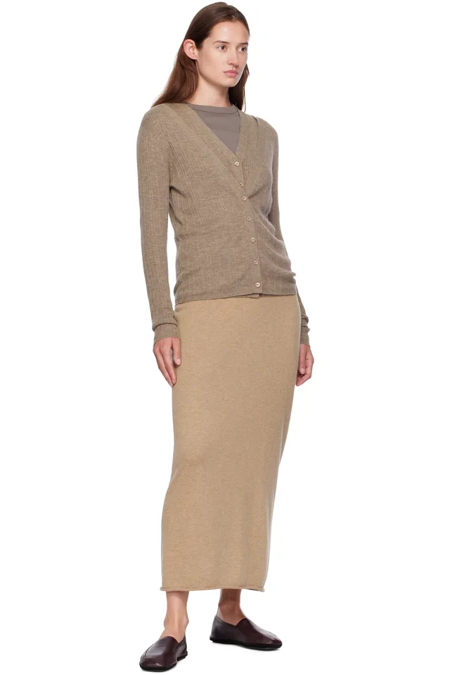 LISA YANG Taupe Vanna Cardigan, photo 4 of 4 from SSENSE