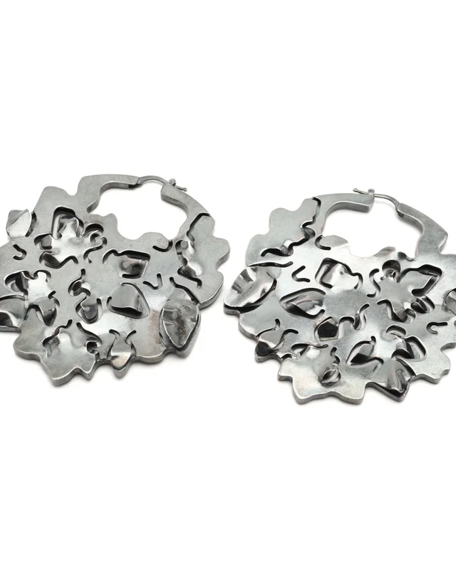 Bottega Veneta Silver Earrings in Silver from A Retro Tale, photo 4 of 4