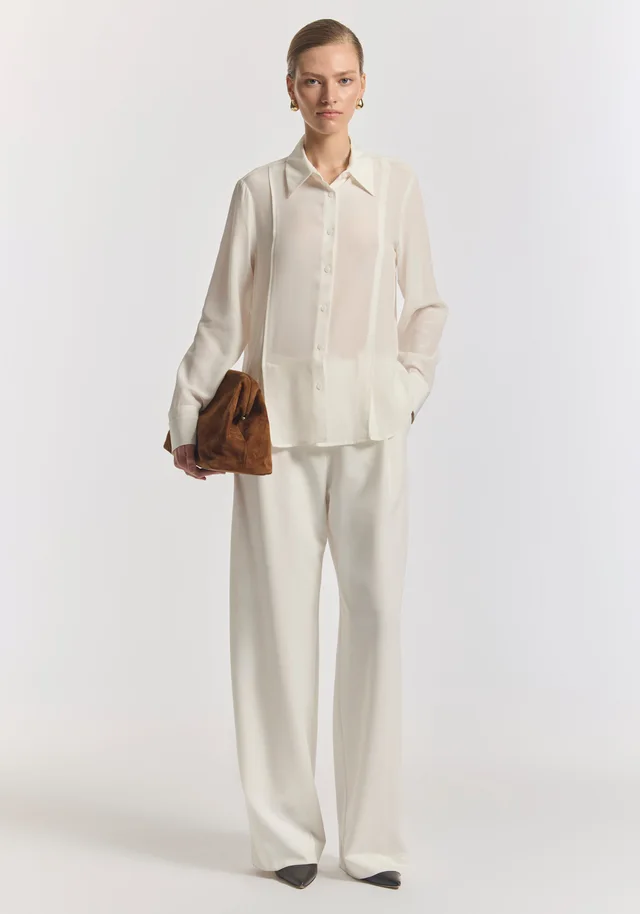 VIKTORIA & WOODS Solstice Silk Shirt in White from Viktoria & Woods, photo 1 of 1