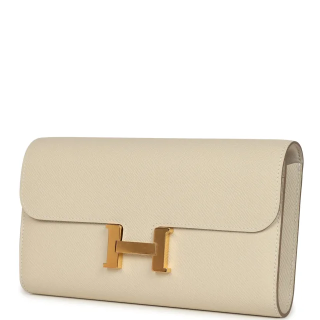 Hermès Constance Wallet To Go Craie Epsom Gold Hardware in White Epsom leather from Madison Avenue Couture, photo 6 of 10