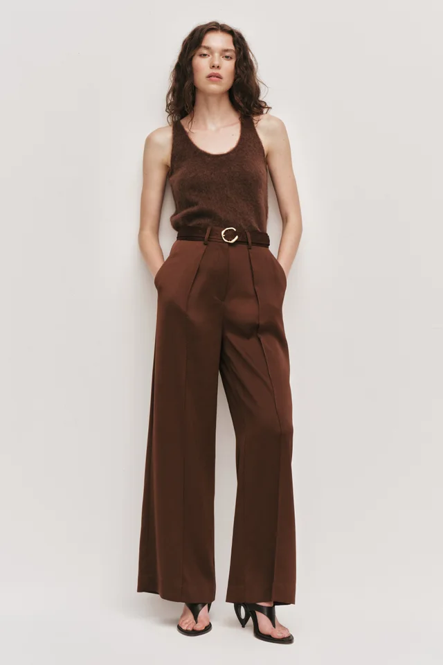 AJE Tansy Fluffy Knit Tank in Brown from Aje, photo 1 of 1