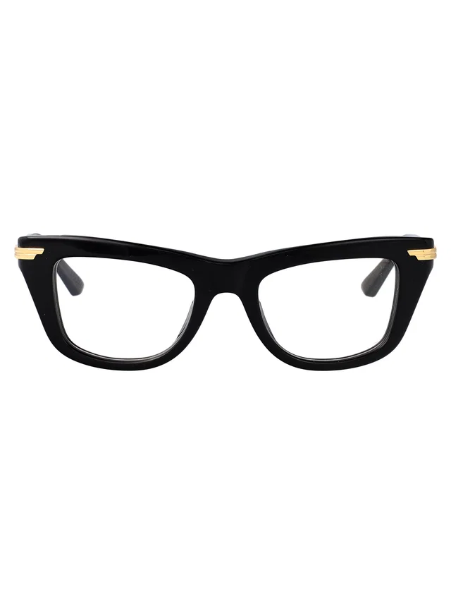Bottega Veneta Bv1370o Metal Cat-Eye Sunglasses — Black in Black from HEWI