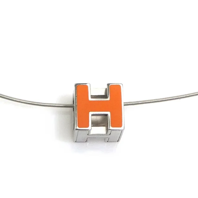 Hermès Silver Necklace in orange from Poshmark