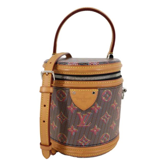 Cannes LV Pop Canvas Shoulder Bag Brown in Brown Canvas from Dallas Designer Handbags