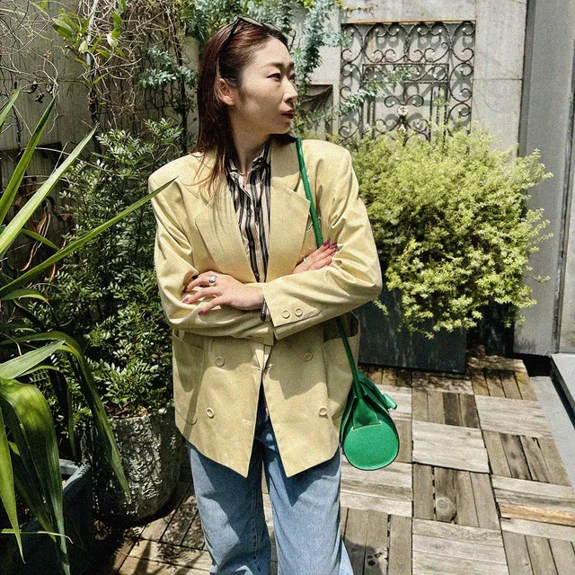 Dior Logo Embroidered Jacket #M Yellow in Yellow from VINTAGE QOO TOKYO
