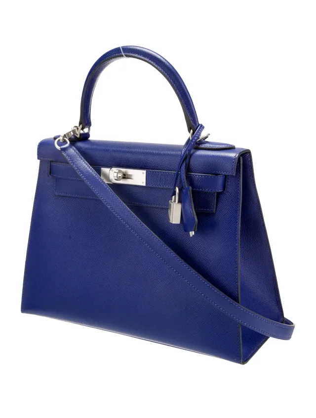 Hermès Top Handle handbags in blue Epsom leather from The RealReal, photo 3 of 6