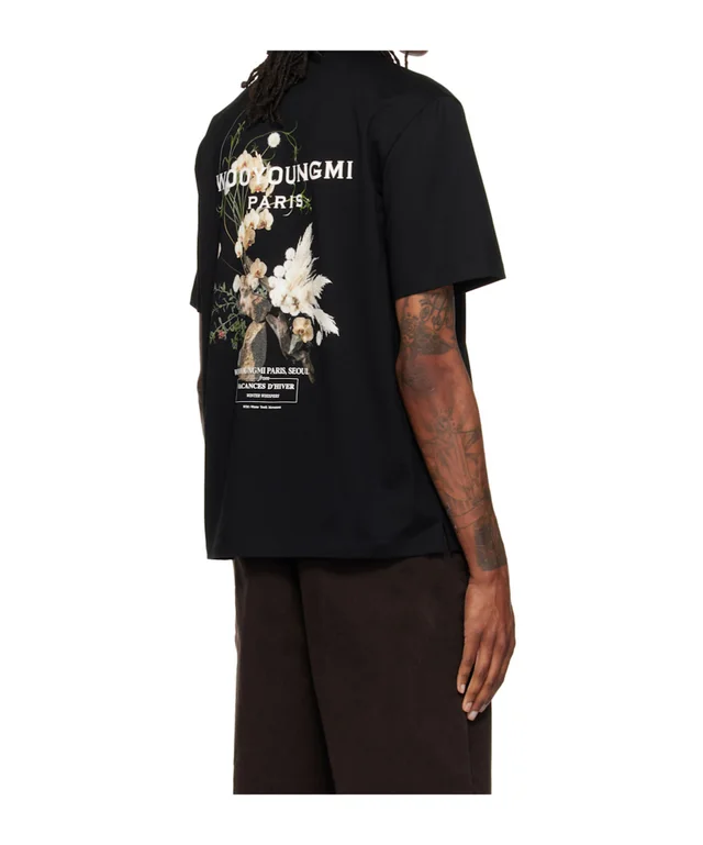 Wooyoungmi flower-print logo-patch T-shirt, photo 3 of 4 from SENSER
