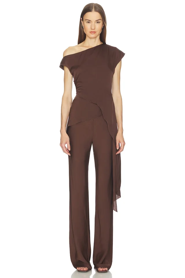 SRG Selena Silk Top in Brown, photo 2 of 7 from REVOLVE (Canada)