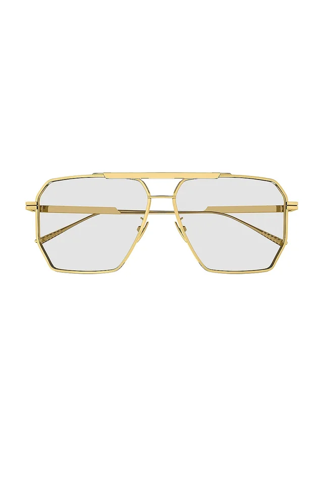 Bottega Veneta Metal Hexagonal Aviator in Metallic from REVOLVE (Canada), photo 1 of 1