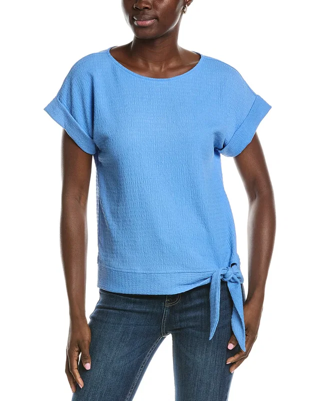Jones New York Dolman Tie Seabreeze Crinkle Top, image 1 of 1 from Gilt