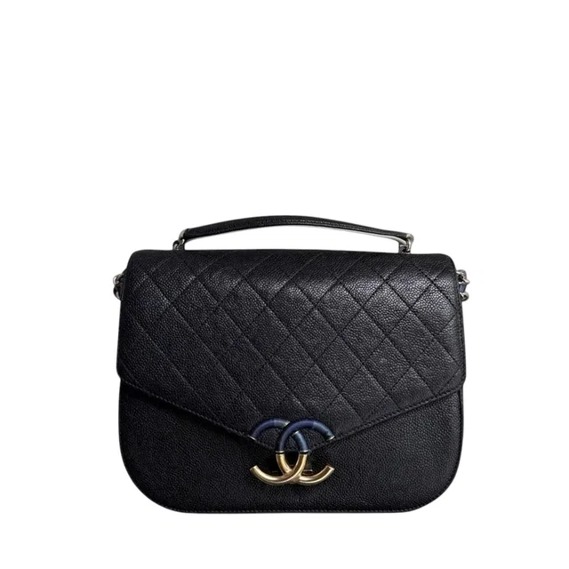 Chanel Coco Curve Cuba - Caviar Medium Black Gold Hardware in Black Caviar leather from Luxury Promise