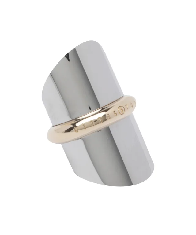Mm6 Maison Margiela Two-Tone Number Logo Ring, photo 2 of 3 from SENSER